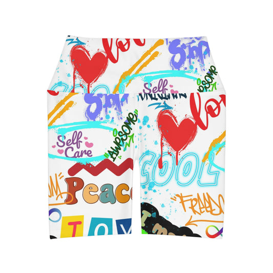 Graffiti Yoga Shorts