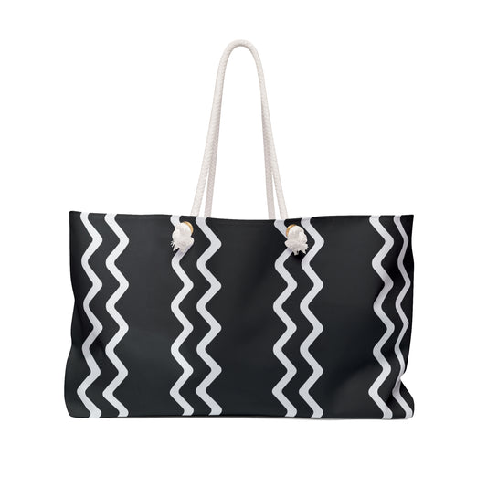 Weekender Bag with zigzag print