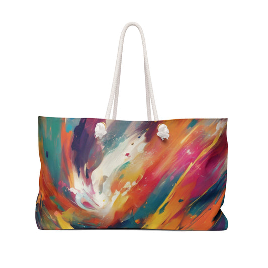 Weekender Bag with water color brush strokes